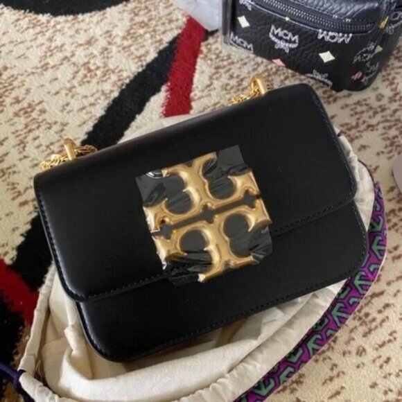 Tory Burch Black Crossbody Bag with Gold Accent🧀🧀